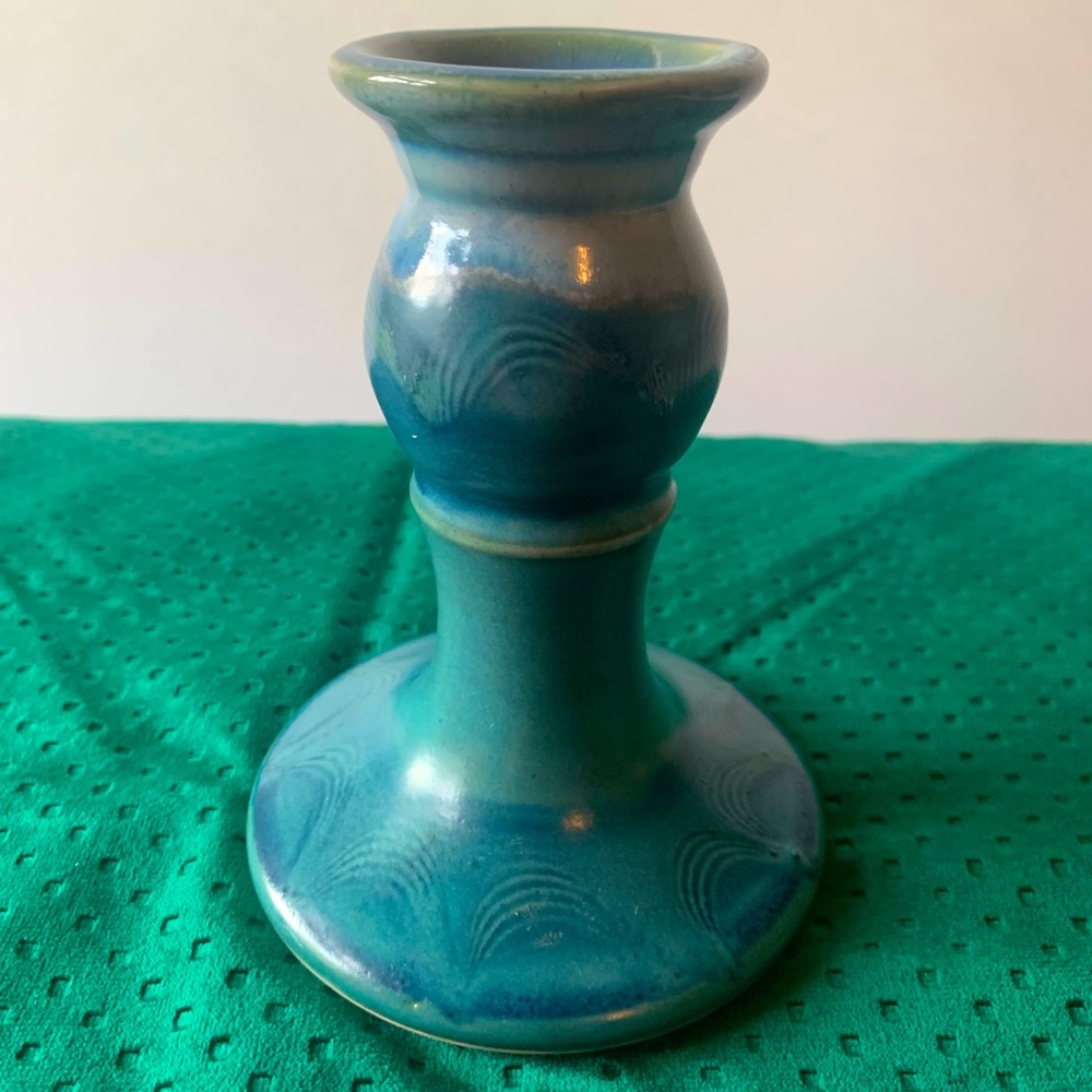 Pottery candlestick holder